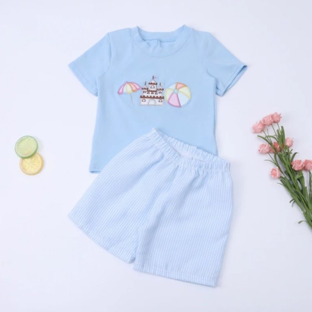 Boutique Sancastle Beach Boys Shorts Outfit Set